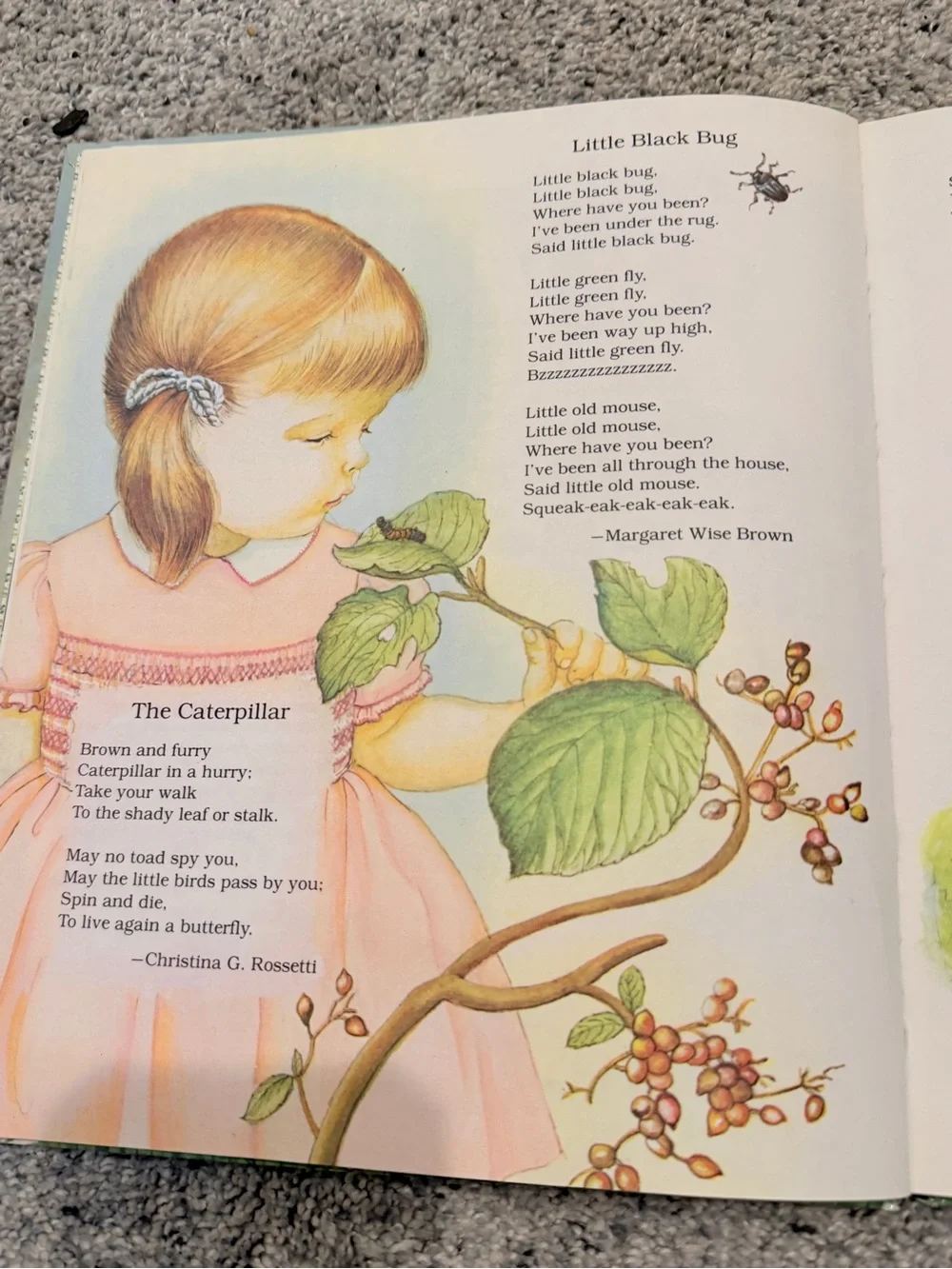 Vintage Kids Poems book Poems to Read to the Very Young Eloise Wilkin hardcover